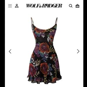 NWT Lily Phellera La Dolce Vita Floral Mini Dress Wolf & Badger